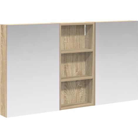 Maison Exclusive - Set di Armadi da Bagno con porta 3 pcs 110 x 10,5 x 60,5 cm