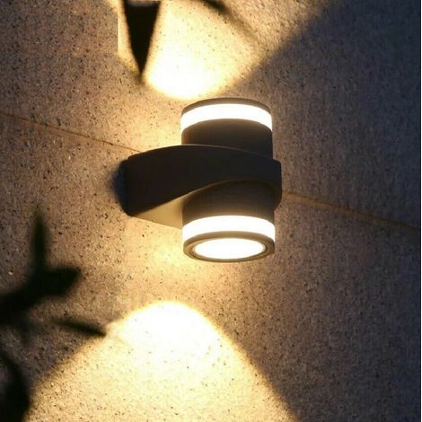 APPLIQUE LAMPADA DA PARETE A LED DA ESTERNO IP65 GRIGIA CON LUCE NATURALE 4000K (1/5)
