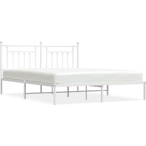 Maison Exclusive - Giroletto con Testiera Metallo Bianco 183x213 cm