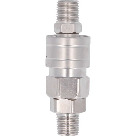 Raccord pneumatique, acier inoxydable nickelé, raccord de tuyau à verrouillage rapide (filetage extérieur 1/4 SM+PM20) (1/5)