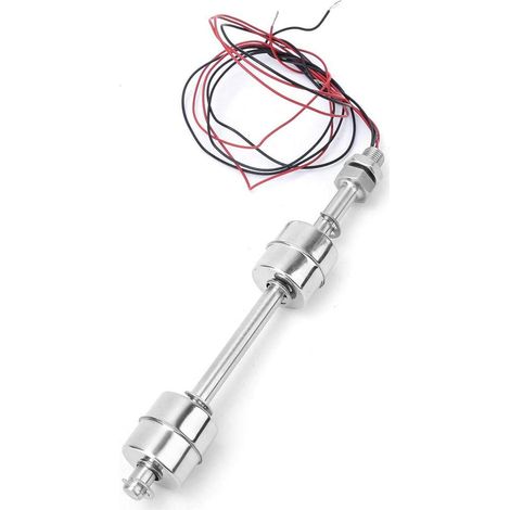 Interrupteur à Flotteur en Acier Inoxydable, Interrupteur à Flotteur Double Bille INOX 150mm Capteur Niveau Eau pour Piscine Réservoir Résistant à la Corrosion et Algues (1/5)