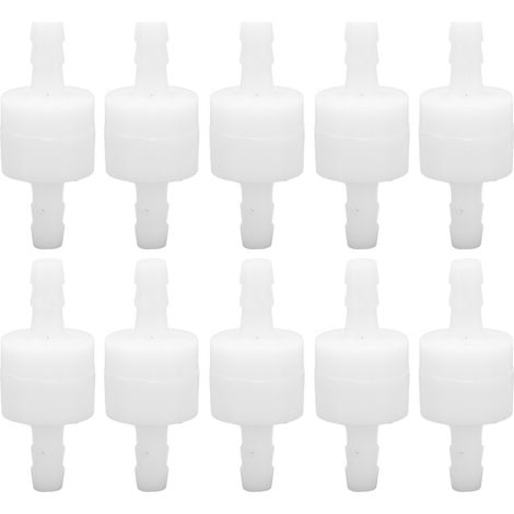 Valve de contrôle PE, pompe à air d'aquarium à sens unique, anti-retour pour l'industrie chimique, blanc 6mm, 10 pièces