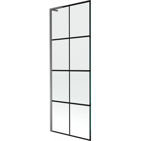 Mexen Next L Badewannenfaltwand 1-flügelig 70 x 150 cm, schwarzes Muster, Gun Metal - 895-070-000-03-77-95 (1/5)