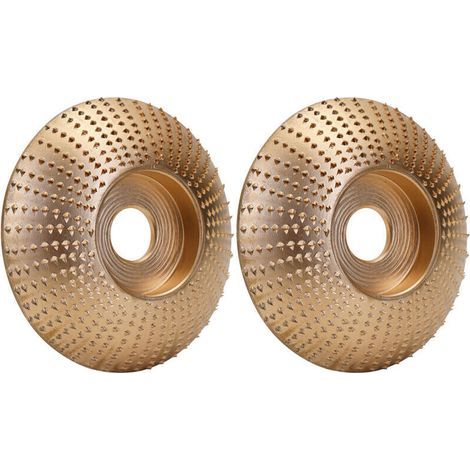 Holzbearbeitungs-Schleifscheiben, Schnitzscheibe, Drehwerkzeug, Schleifwinkelschleifer, Gold, 5/8 Innendurchmesser, 85 mm Außendurchmesser, 2 Stück, gebogene Schleifscheiben (1/5)