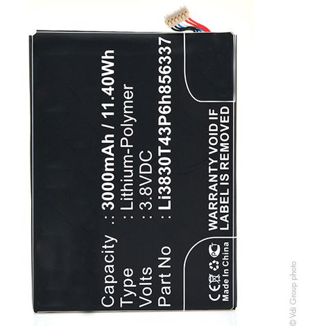 NX - Batterie téléphone, smartphone, GSM pour BlackBerry 3.8V 3000mAh - LI3830T430T43P6H (1/3)