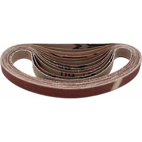 Bandes Abrasives - Tissu - 13x457 mm - Grain P180 - Corindon - Pour Lime Électrique - Lot de 120 (1/4)