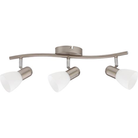 Dreifacher linearer Deckenstrahler Guimara Serie E14 Nickel (1/2)