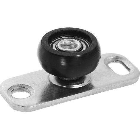 Guide de sol pour porte en verre inox, argenté (1/5)