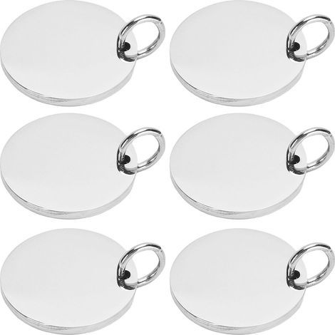 Porte-clés en métal vierge gravable, adapté à l'imprimante 3D Bambu Lab H2D, étiquette ronde de 30mm, estampage, 20 pièces (1/5)