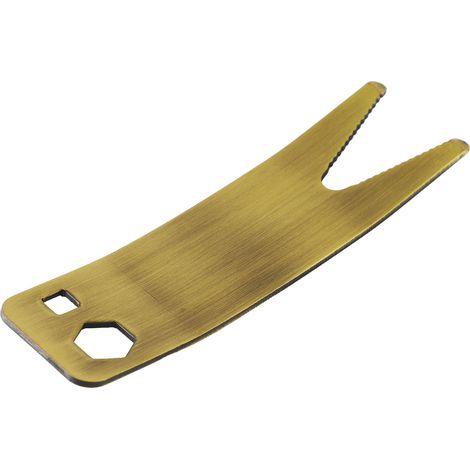 Clé multifonction pour guitare et basse, outil multifonction pour l'entretien des boutons, 10 cm, couleur bronze (1/5)