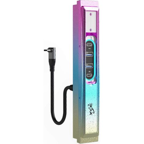 Station d'accueil USB Hub Multiport pour Console Centrale, Adaptateur USB-C à Capteur Intelligent pour Voiture, Accessoire avec Ports USB Multiples (1/5)