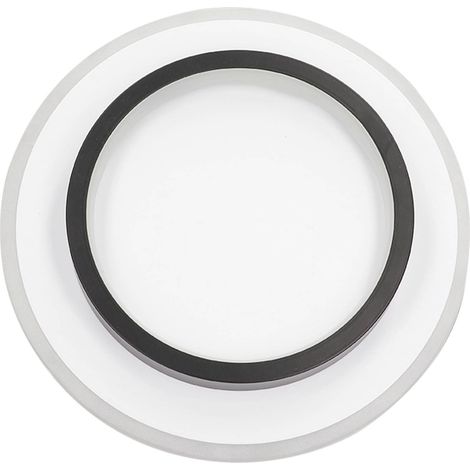 Plafonnier LED noir design moderne, lampadaire de couloir intérieur, lampe de plafond innovante 85‑265V, lumière blanche chaude neutre. (1/5)