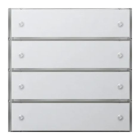 Gira Tastsens.3 Komfort 4f KNX Interruptor de superficie Blanco puro [2034112], 2034 112