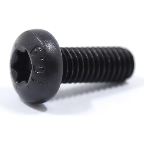 10/50 pièces M1.6 M2 M2.5 M3 M4 Longueur 3-12 mm Acier noir Vis à tête plate Torx six lobes ronde