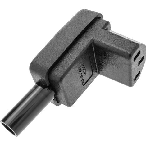 Pin IEC-60320 C13. Prise femelle avec angle (1/5)