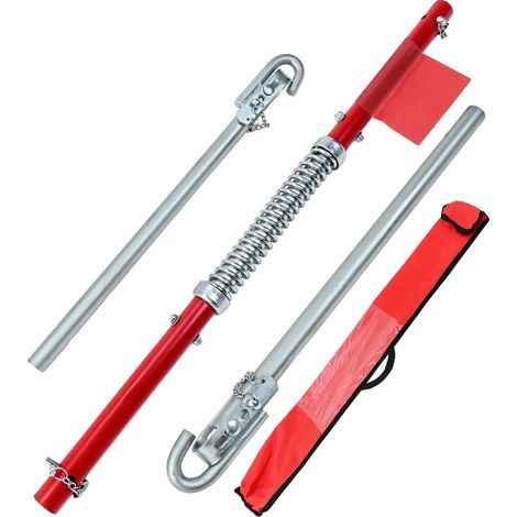 Barre de remorquage, construction en acier robuste, capacité de 3 tonnes, Rouge (1/5)