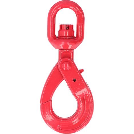Crochet de grue peinture G80 en acier forgé, crochets rotatifs de sécurité autobloquants pour navires Automobiles2T 22cm