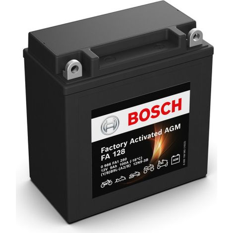 Batterie moto Bosch FA128 YB9L-A2 12N9-3B 12V 9AH 100A (1/5)
