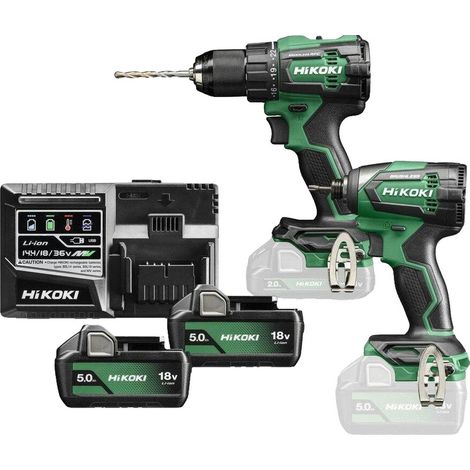 Set d’outils Hikoki KC18DE WCZ 18 V, 2 batteries 5 Ah (1/2)