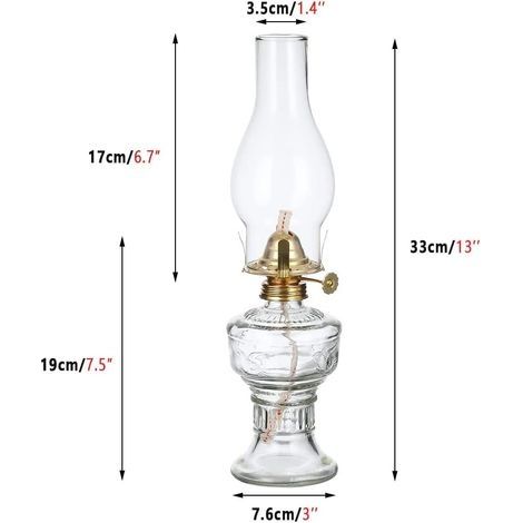 33 cm / 13 Zoll große Vintage-Petroleumlampe für den Innen- und Außenbereich (1/4)