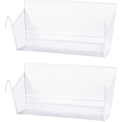 Paniers de rangement de chevet pour dortoir, lot de 2, en maille, avec crochet de suspension.