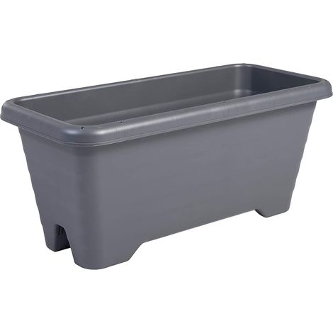Iris Ohyama, Pot pour plantes Jardinière suspendue avec système de drainage de l'eau pour le jardinage - Air Planter 600, Gris