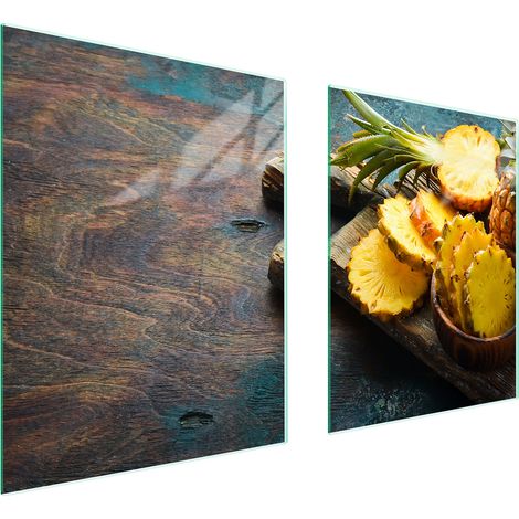 GLASSCHUTZPLATTE FÜR HERD 85x52 ANANAS (1/5)