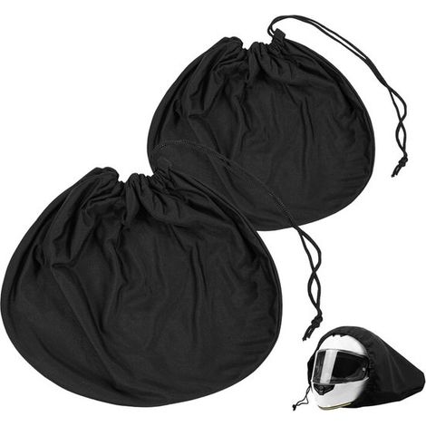Bolsas de almacenamiento ligeras para cascos de motocicleta - 2 piezas con cordón para ciclismo, esquí y carreras (1/5)