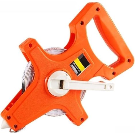 Mètre ruban portable en fibre de verre avec rétractation rapide, étanche et antirouille, pour arpentage extérieur, 10 m (15 m) (1/5)