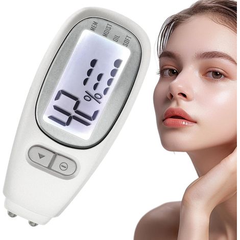 Masajeador manual de cuero cabelludo, recargable, 2000 mAh, color beige, con 6 bolsas de aire para una relajación profunda de 360° y 3 niveles de calor. (1/5)