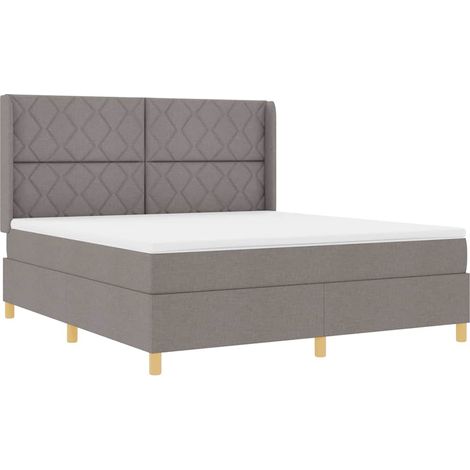 Cama con Somier con colchón Taupé 180 x 200 cm tela (1/5)