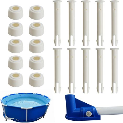 10 Pièces Goupilles en Plastique pour Piscine Pièces de Rechange pour Joints de Piscine,Remplacement de pièces de Rechange Joint Pins (7cm/2.75in) (1/5)