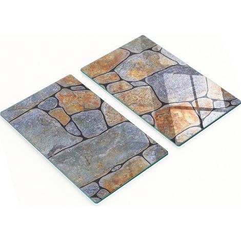 Tablas decorativas de vidrio para servir aperitivos, piedras, 2x30x52 cm