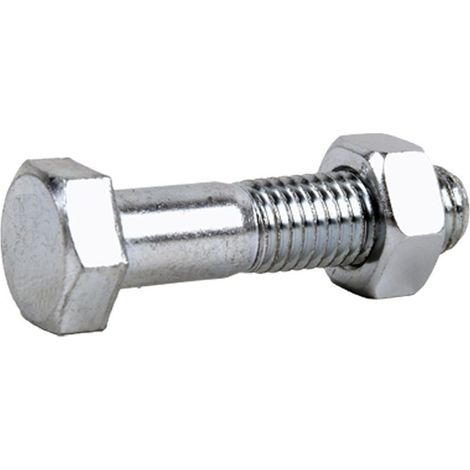Vis hexagonale en acier zingué 8x70 avec écrou 8.8