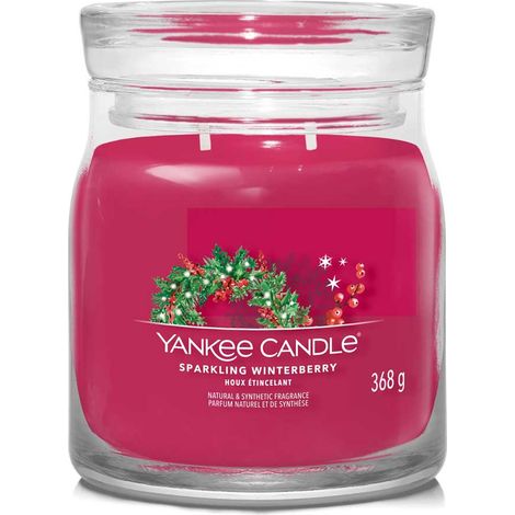 Bougie parfumée Yankee Candle sparkling winterberry 368 g 2 mèches