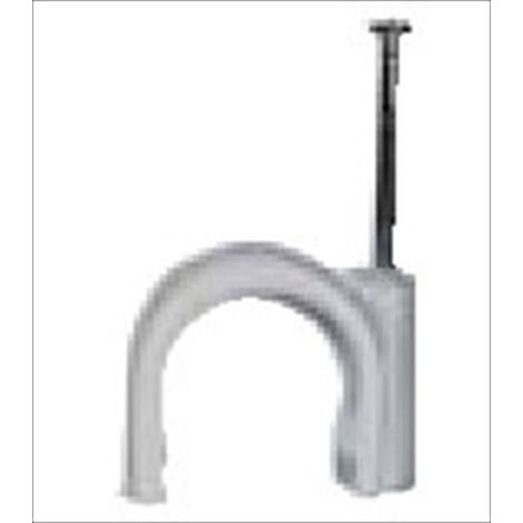 Graffetta Tonda Grigia +Chiodo D. 7/8-50Pz (Elettrocanali Cod. Ecgt8Gw50)