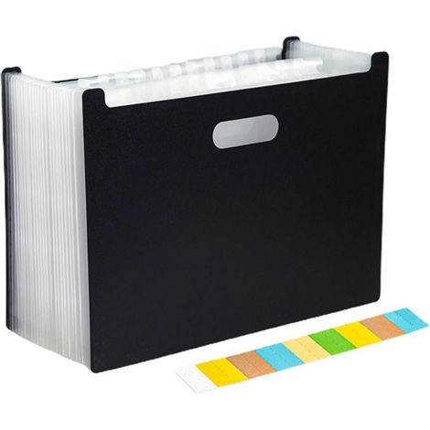 carpeta A4 con fuelle, 13 bolsillos, polipropileno, 2000 hojas, oficina/escuela (1/5)