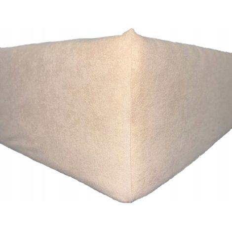 Drap-housse Terry Deluxe - Cappuccino 200x200 avec élastique - Produit de polissage (1/2)