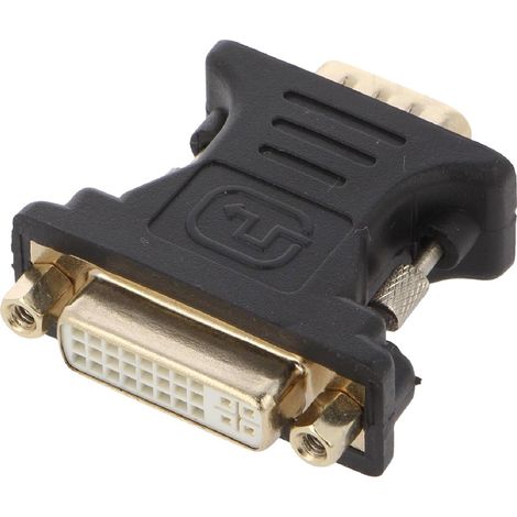 Adaptateur DVI-I femelle vers D-Sub HD male noir