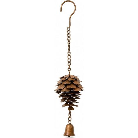Pin cône cloche vent cloche métal jardin suspendu décor métal pin cône cloches apporter son saisonnier (1/5)