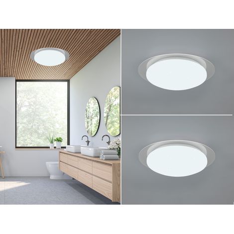 LED Deckenleuchte 2er Set Fernbedienung dimmbar Sternenhimmel Farbwechsel, Ø35cm (1/5)