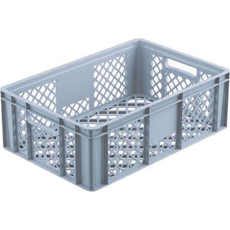 Conteneur perforé 600x400x200 Gris