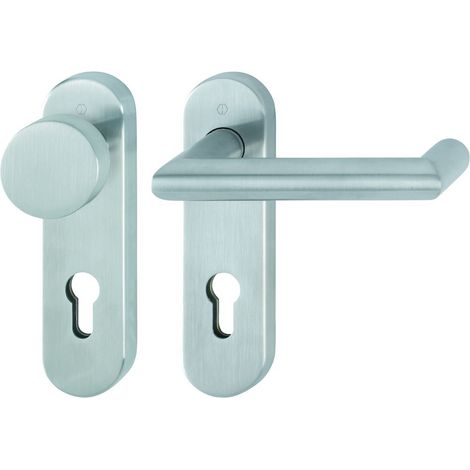 HOPPE® FH Wechselgarnitur mit Kurzschild Rotterdam FS-E58/353KH/1401, Edelstahl, 10722921 (1/2)