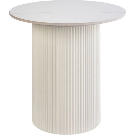 Side Table LEONA Ceramic Light Beige