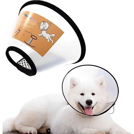 (Cou:42 46cm) Collier pour Chien, Cône Anti Morsure, Cône De Traitement pour Animaux De Compagnie, Cône De Collier pour Animaux De Compagnie, Adapté à Récupération des Plaies (1/5)