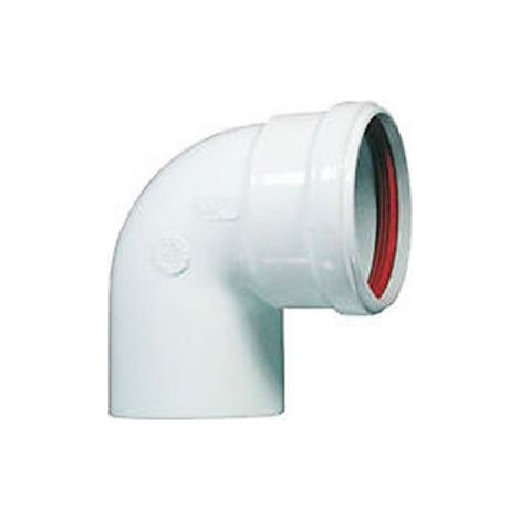 CURVA CHIUSA 90°  PER CANNA FUMARIA TUBO IN ALLUMINIO BIANCO Stabile-M/F diam. 80 mm