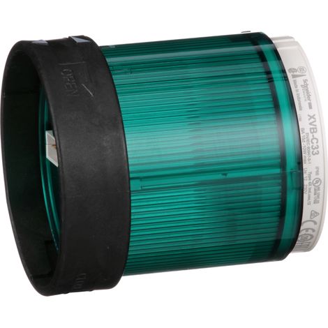 Elément lumineux fixe vert 250V max Harmony SCHNEIDER XVBC33 (1/10)