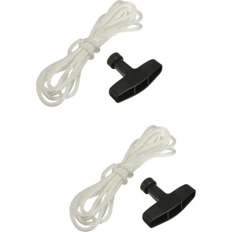 2 Pcs 3m Démarrer la corde cordon de tondeuse à gazon poignée tirer la corde partie du moteur de tondeuse à gazon démarreur à tirer pour tondeuse (1/5)