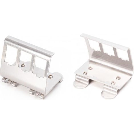Adattatore Keystone per profilo di guida DIN per 3 moduli Keystone (1/4)