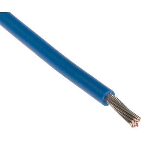 Câble pour environnement difficile RS PRO, 0,6 mm², 20 AWG, +105°C max, PVC Bleu, 100m ( Prix pour Bobine de 100 Mètres )